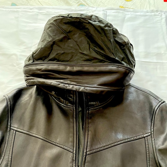 Authentic Leather Hooded Jacket - Picture 3 of 12
